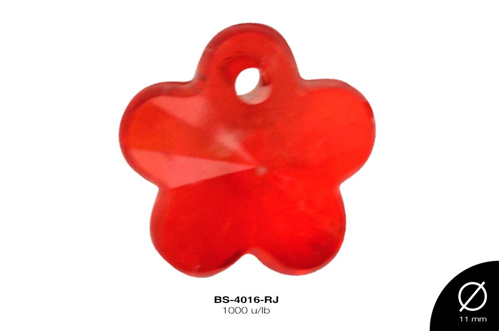 ACRILICO TRANSP FLOR 13mm REF: 211 ROJO 1000 u/lb