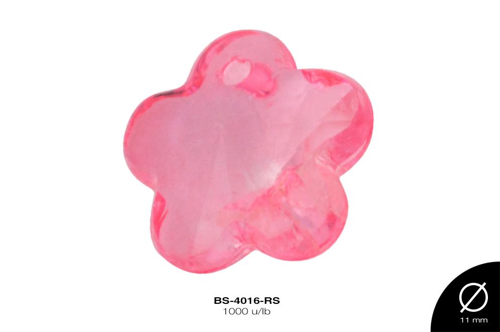 ACRILICO TRANSP FLOR 13mm REF: 211 ROSA 1000 u/lb