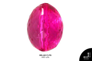 ACRILICO TRANSP OVAL 13mm REF: 127 FUCSIA 460 u/lb