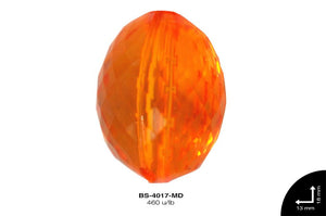 ACRILICO TRANSP OVAL 13mm REF: 127 MANDARINA 460 u/lb