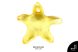 ACRILICO TRANSP ESTRELLA MAR 13mm REF: 218 AMARILLO 800 u/lb