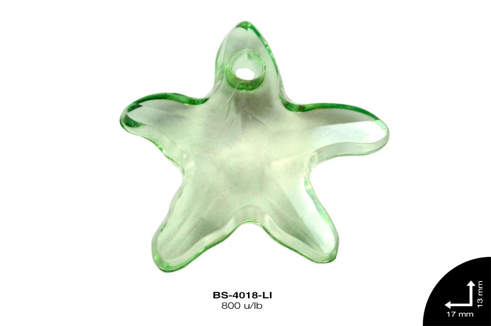 ACRILICO TRANSP ESTRELLA MAR 13mm REF: 218 LIMON 800 u/lb