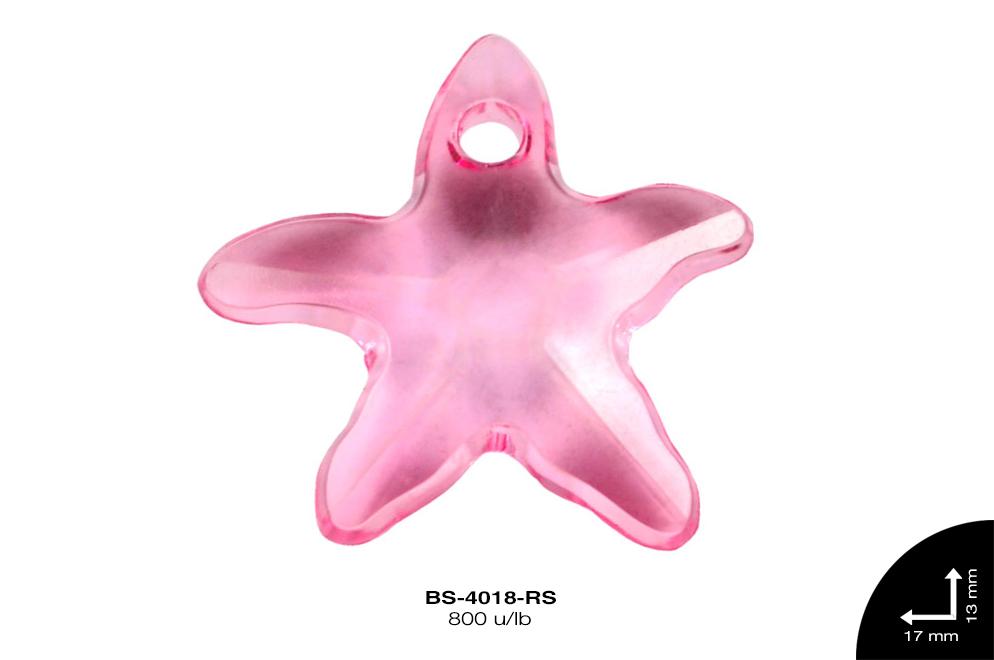 ACRILICO TRANSP ESTRELLA MAR 13mm REF: 218 ROSA 800 u/lb