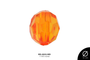 ACRILICO TRANSP RED REF: 10mm  MANDARINA 1100 u/pqt(.5kg)