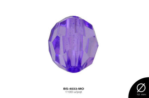 ACRILICO TRANSP RED REF: 10mm  MORADO 1100 u/pqt(.5kg)