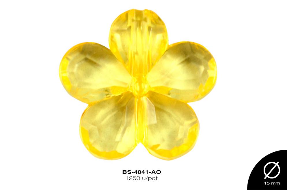 ACRILICO TRANSP FLOR 14mm REF: 402  AMARILLO 1250 u/pqt(.5kg