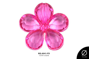 ACRILICO TRANSP FLOR 14mm REF: 402  FUCSIA 1250 u/pqt(.5kg)