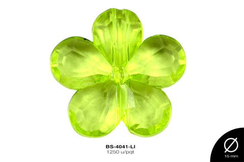 ACRILICO TRANSP FLOR 14mm REF: 402  LIMON 1250 u/pqt(.5kg)