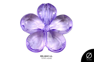 ACRILICO TRANSP FLOR 14mm REF: 402  LILA 1250 u/pqt(.5kg)