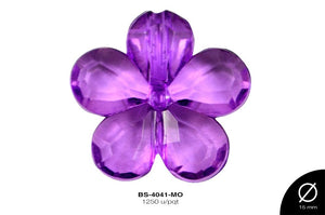 ACRILICO TRANSP FLOR 14mm REF: 402  MORADO 1250 u/pqt(.5kg)