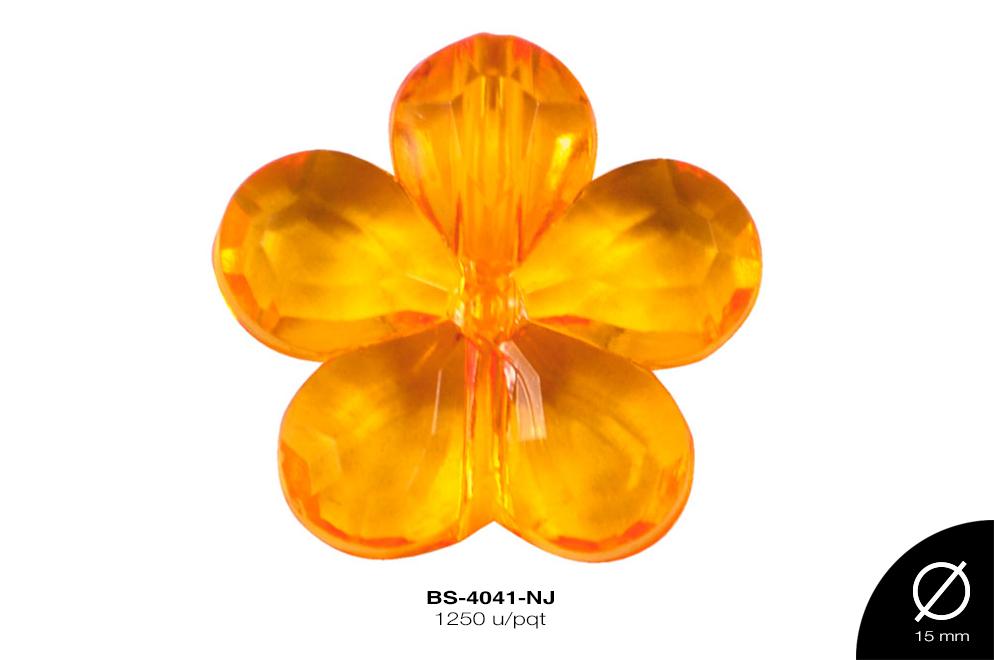 ACRILICO TRANSP FLOR 14mm REF: 402  NARANJA 1250 u/pqt(.5kg)