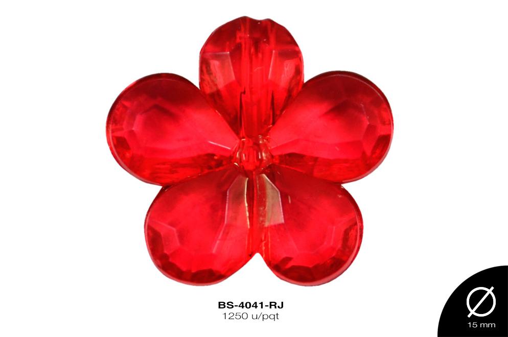 ACRILICO TRANSP FLOR 14mm REF: 402  ROJO 1250 u/pqt(.5kg)