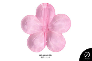 ACRILICO TRANSP FLOR 20mm REF: 203  ROSA 440 u/pqt(.5kg)