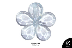 ACRILICO TRANSP FLOR 20mm REF: 203  TRANSPARENTE 440 u/pqt(.