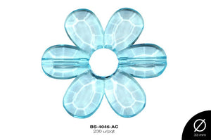 ACRILICO TRANSP FLOR 33mm REF: 247-33 AZUL CELESTE 230 u/pqt