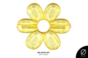 ACRILICO TRANSP FLOR 33mm REF: 247-33 AMARILLO 230 u/pqt(.5k