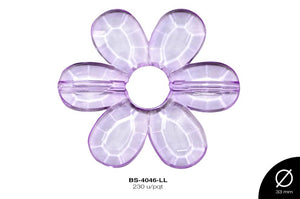 ACRILICO TRANSP FLOR 33mm REF: 247-33 LILA  230 u/pqt(.5kg)