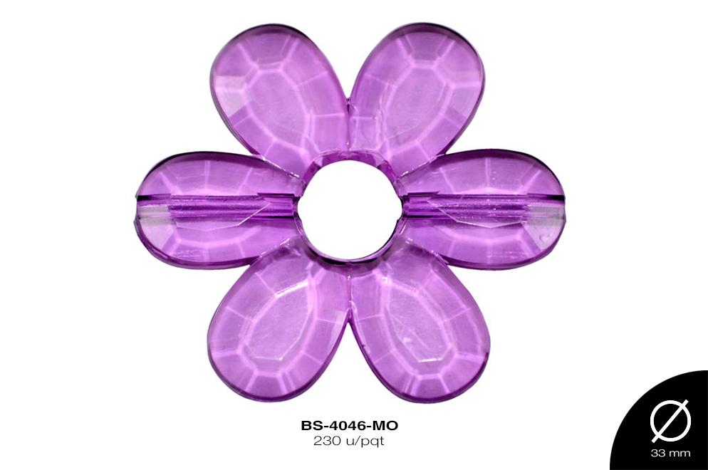 ACRILICO TRANSP FLOR 33mm REF: 247-33 MORADO 230 u/pqt(.5kg)