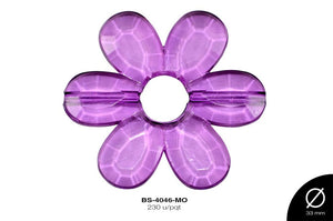 ACRILICO TRANSP FLOR 33mm REF: 247-33 MORADO 230 u/pqt(.5kg)