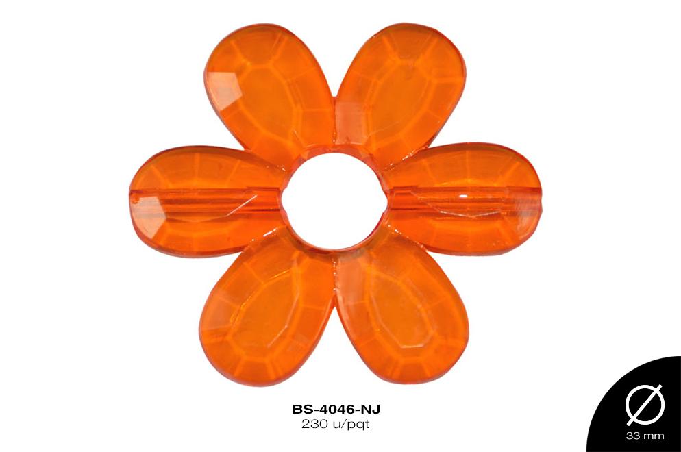 ACRILICO TRANSP FLOR 33mm REF: 247-33 NARANJA  230 u/pqt(.5k