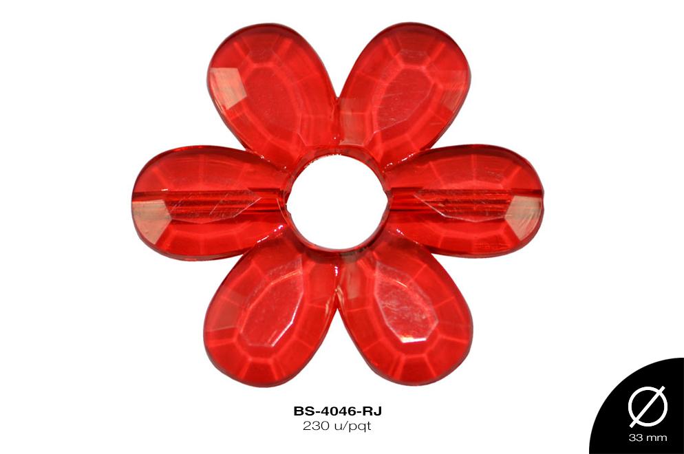 ACRILICO TRANSP FLOR 33mm REF: 247-33 ROJO 230 u/pqt(.5kg)