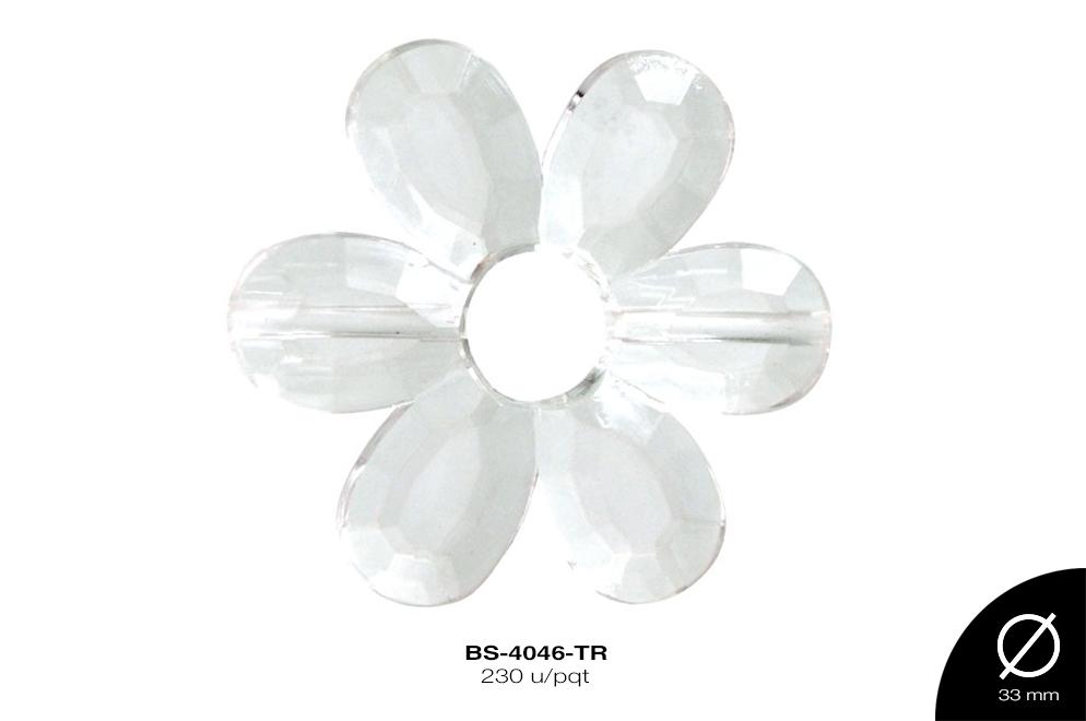 ACRILICO TRANSP FLOR 33mm REF: 247-33 TRANSPARENTE 230 u/pqt