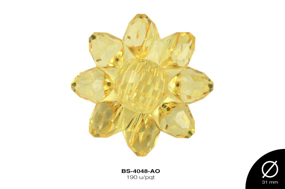 ACRILICO TRANSP FLOR MARG 28mm REF: 227  AMARILLO 190 u/pqt(