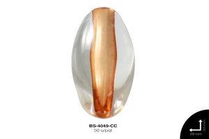 ACR TRANSP CENT OVAL 40mm REF: K-002 CAFÉ CLARO 50 u/pqt(.5k