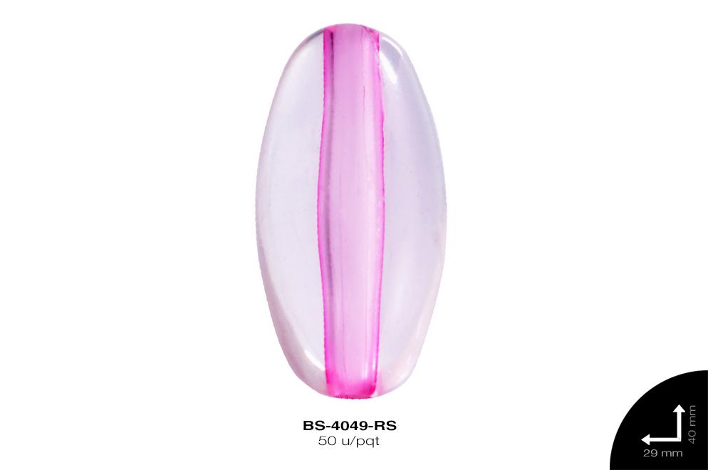 ACR TRANSP CENT OVAL 40mm REF: K-002 ROSA 50 u/pqt(.5kg)