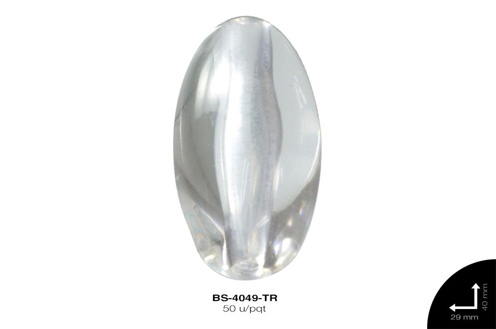 ACR TRANSP CENT OVAL 40mm REF: K-002 TRANSPARENTE 50 u/pqt(.