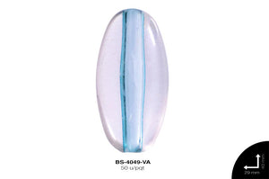 ACR TRANSP CENT OVAL 40mm REF: K-002 VERDE AGUA 50 u/pqt(.5k