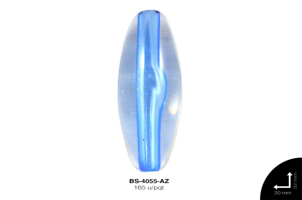 ACR TRANSP CENT OVAL 32mm REF: K-006 AZUL 165 u/pqt(.5kg)