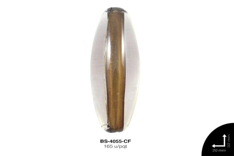 ACR TRANSP CENT OVAL 32mm REF: K-006 CAFÉ 165 u/pqt(.5kg)