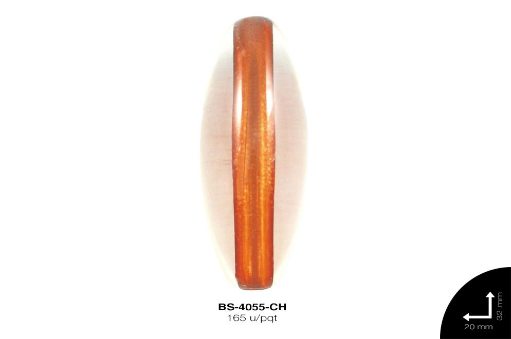 ACR TRANSP CENT OVAL 32mm REF: K-006 CHOCOLATE 165 u/pqt(.5k