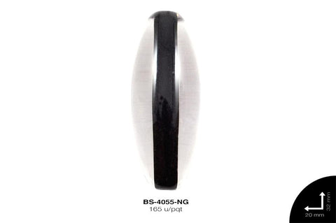 ACR TRANSP CENT OVAL 32mm REF: K-006 NEGRO 165 u/pqt(.5kg)