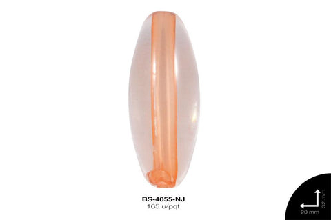 ACR TRANSP CENT OVAL 32mm REF: K-006 NARANJA 165 u/pqt(.5kg)