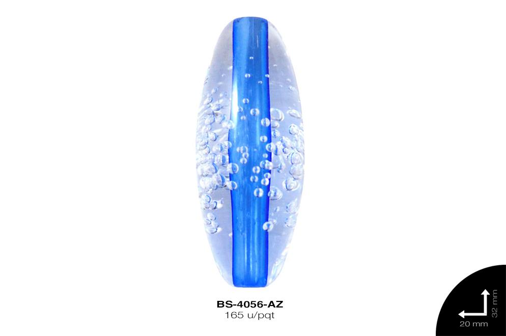 ACR TRANSP CENT OVAL 32mm REF: KB-006 AZUL 165 u/pqt(.5kg)