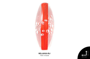 ACR TRANSP CENT OVAL 32mm REF: KB-006 ROJO 165 u/pqt(.5kg)