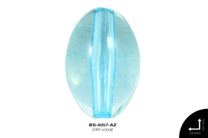 ACR TRANSP CENT OVAL 20mm REF: K-007 AZUL 240 u/pqt(.5kg)