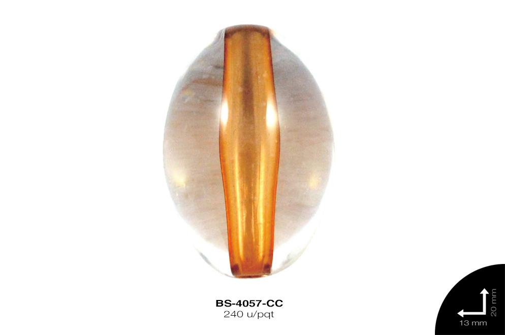 ACR TRANSP CENT OVAL 20mm REF: K-007 CAFÉ 240 u/pqt(.5kg)