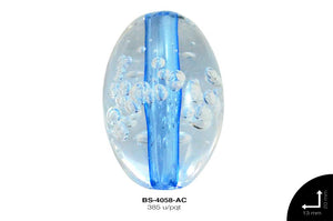 ACR TRANSP CENT OVAL B 20mm REF: KB-007 AZUL CELESTE 385 u/p