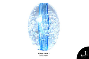 ACR TRANSP CENT OVAL B 20mm REF: KB-007 AZUL 385 u/pqt(.5kg)