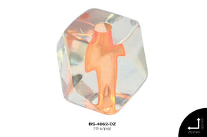 ACR TRANSP CENT HEX 20mm REF: K-0013 DURAZNO 70 u/pqt(.5kg)