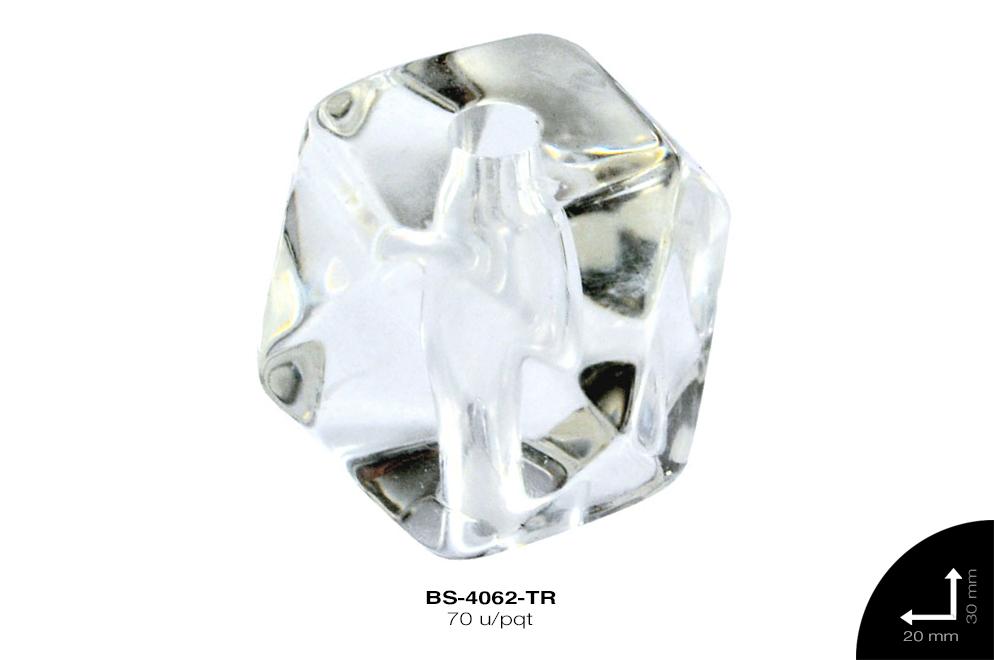 ACR TRANSP CENT HEX 20mm REF: K-0013 TRANSPARENTE 70 u/pqt(.