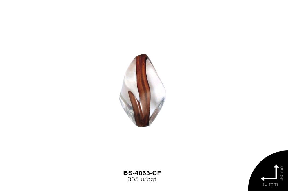 ACR TRANSP CENT ROMBO 20mm REF: K-0019 CAFÉ 385 u/pqt(.5kg)