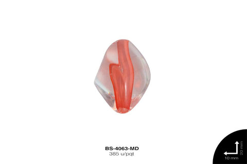 ACR TRANSP CENT ROMBO 20mm REF: K-0019 MANDARINA 385 u/pqt(.