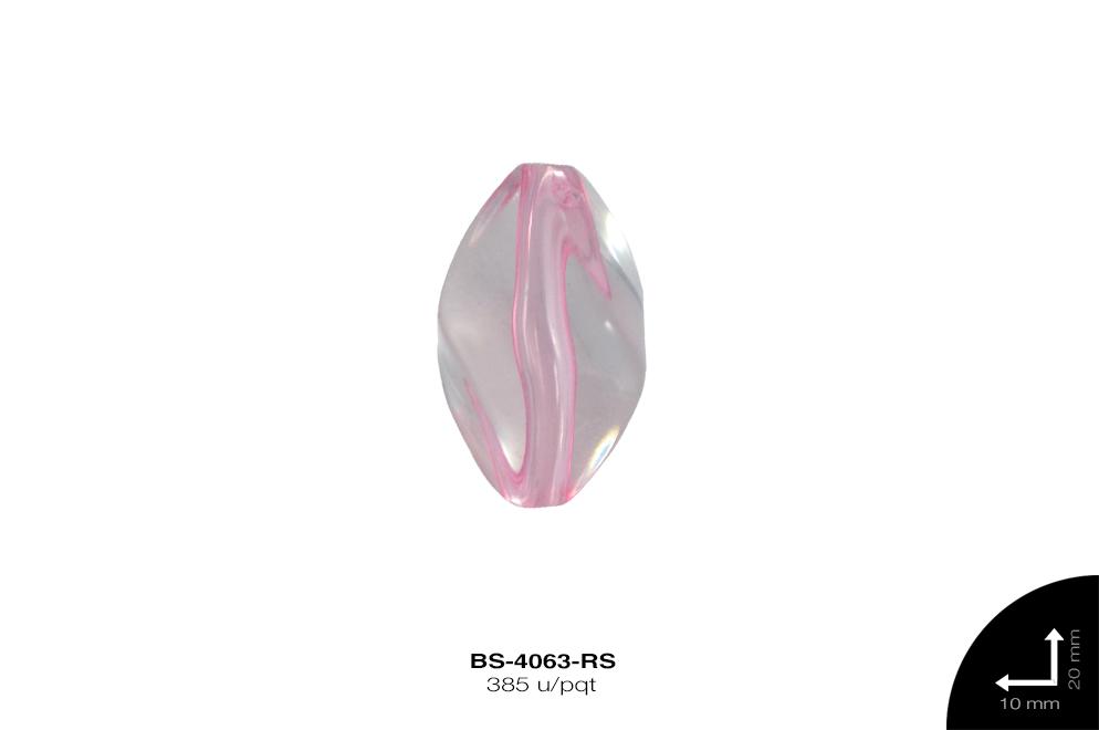 ACR TRANSP CENT ROMBO 20mm REF: K-0019 ROSA 385 u/pqt(.5kg)