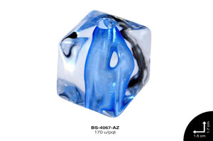 ACR TRANSP CENT CUBO 15mm REF: K-0027 AZUL 170 u/pqt(.5kg)