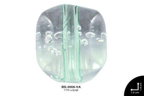 ACR TRANSP CENT CUBO 25mm REF: KB-0027 VERDE AGUA 170 u/pqt(