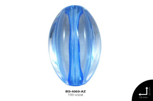 ACR TRANSP CENT OVAL RAYA 25mm REF: K-0044 AZUL 150 u/pqt(.5